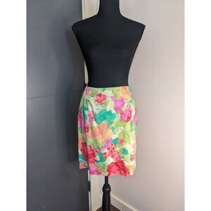 Vintage 90's y2k Talbots Cotton Floral Skirt - 6‎ - Made in USA